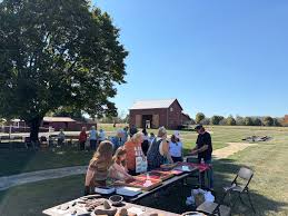 A wide shot of the historic Dey Farm.